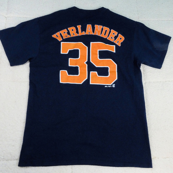 MLB Majestic Astros Justin Verlander T-Shirt Med - Picture 1 of 3